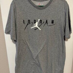 Nike Air‎ Jordan Men's Grey Graphic Logo Short Sleeve Size Medium